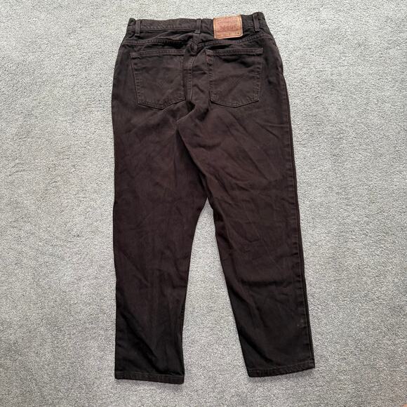 Vintage USA Levi's 550 Womens Jeans Brown Sz 14 M Petite Relaxed Fit Tapered Leg - Picture 3 of 7